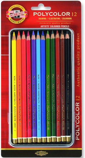 Koh-I-Noor Polycolor 12 Ξυλομπογιές Σετ 12 χρώματα