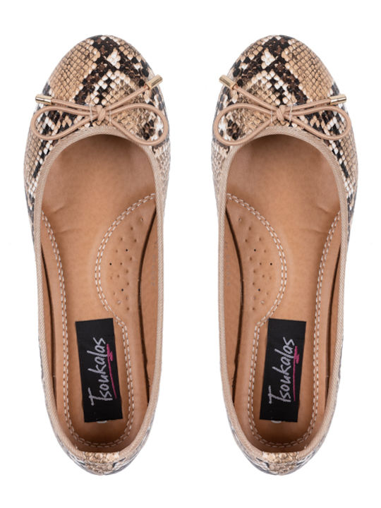 Γυναικείες Μπαλαρίνες Animal Print Καφέ