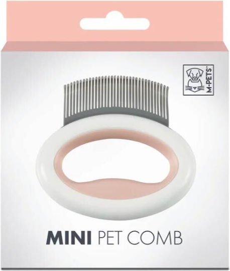 M-Pets Mini Pet Χτένα XSmall για Διάφορα Μήκη Τρίχας για Καθαρισμό Τριχώματος Ροζ