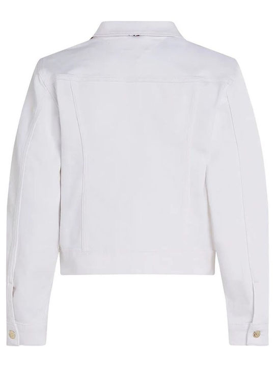 Scurtă Jachetă de femei din denim White