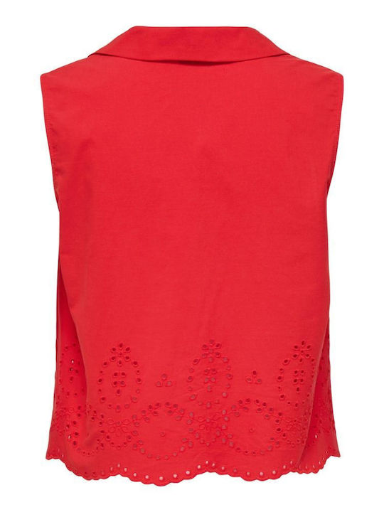 Sleeveless Women's Shirt High Risk Red