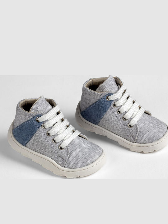 Ever Kid Gray Baptism Fabric Boots