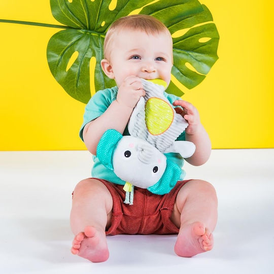 Jucărie de dentiție din pluș Bright Starts Elefant pentru bebeluși