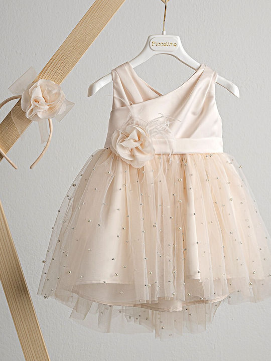 Piccolino Zoe Peach Orange Baptism Dress