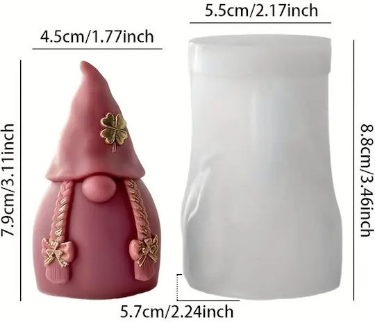 Silgram Form Silikon für Kerzen / Ton / Flüssigglas 4.6x4.6cm