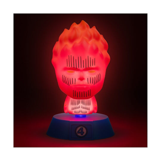 Paladone Icons Marvel Fantastic 4 Human Torch Table Lamp Pp14788mu