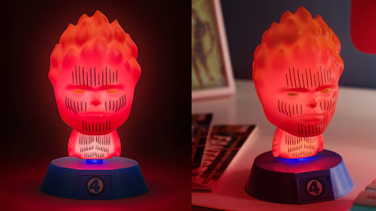 Paladone Icons Marvel Fantastic 4 Human Torch Table Lamp Pp14788mu