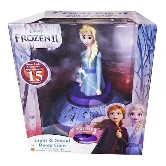 Disney LED Детско Декоративно Осветление Frozen Elsa Син 24x24см