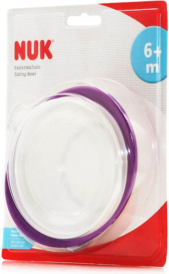 Nuk Baby Food Plate Easy Learning made of Plastic Purple White-Purple