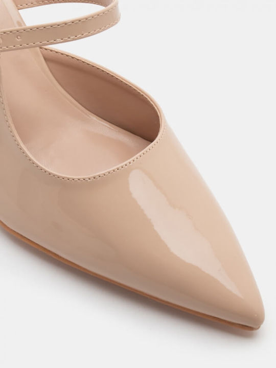 Women's Mules with Thin High Heel in Pink Color