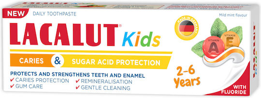 Lacalut Caries & Sugar Acid Protection Βρεφική Οδοντόκρεμα για 2+ Χρονών με Γεύση Μέντα 55ml