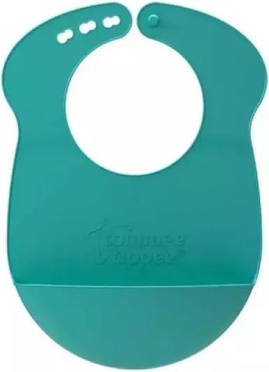 Tommee Tippee Roll N' Go Wasserdicht Lätzchen Silikon mit Taste & Tasche Orange