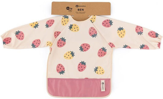 Petite & Mars Bavetă material textil cu autocolant & Buzunar Bej