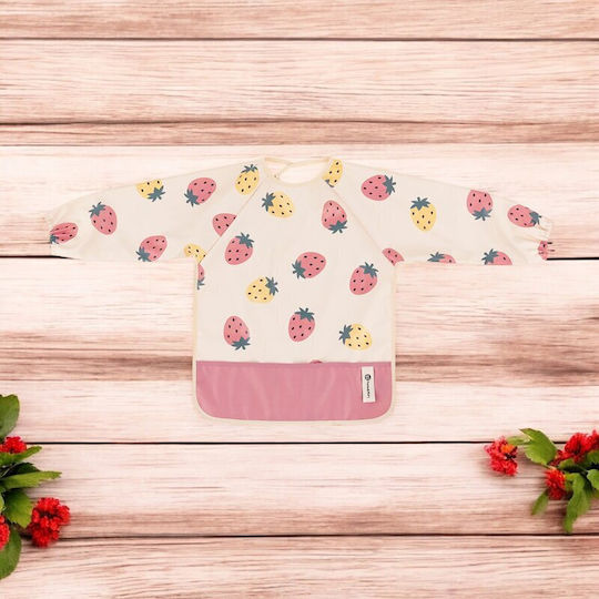 Petite & Mars Bavetă material textil cu autocolant & Buzunar Bej
