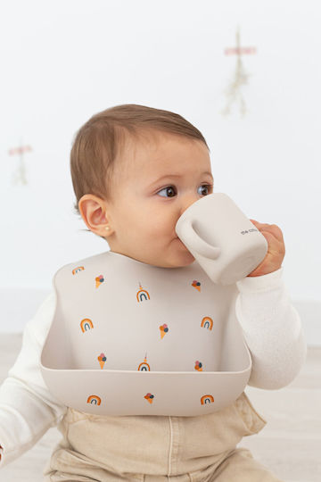 The Cotton Cloud Rainbow Waterproof Гащеризон Силикон с бутон & Джоб Бежов