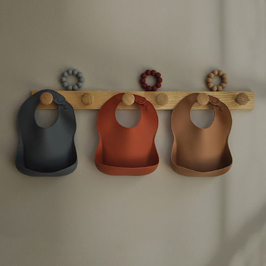 Nok Nok Nino Αδιάβροχη Ποδιά Σιλικόνης με Τσέπη Κεραμιδί