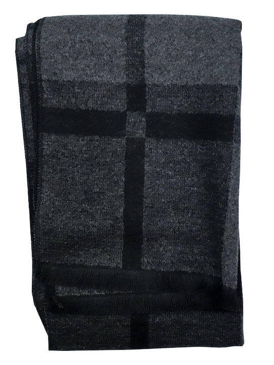 Acrylic Men's Scarf Gray