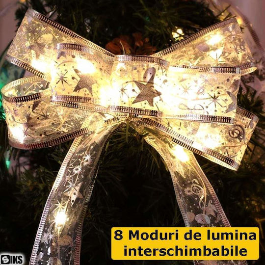 Crăciun Panglică Iluminată Argintiu 1buc