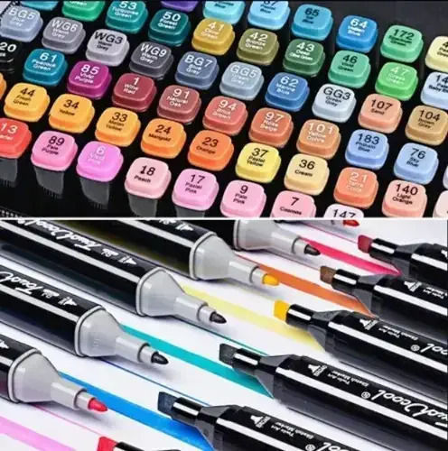 Permanent Drawing Markers Double Tip Set 262pcs