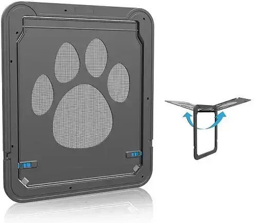 Pet Screen Πόρτα Σκύλου σε Γκρι Χρώμα 24 x 29εκ.