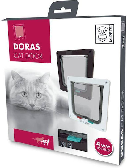 M-Pets 4-Way Door Dog & Cat made of Plastic in Brown Color 20 x 20 x 20cm
