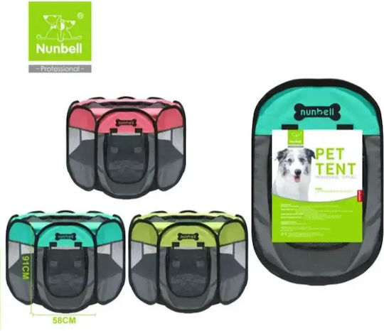 Nunbell Pet Foldable Park Dog Octagon in Red Color