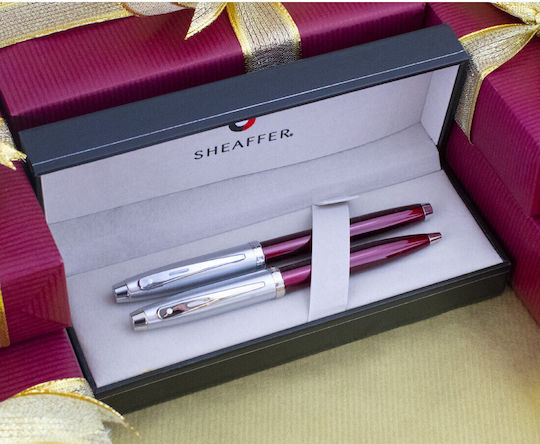 Sheaffer Σετ Στυλό Ballpoint με Μηχανικό Μολύβι Κόκκινο σε Θήκη