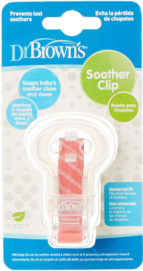 Dr. Brown's Ribbon Pacifier made of Fabric Striped Pink