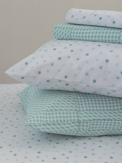 Palamaiki Sheet Single with Elastic Band Cotton BB100 110x200cm Palamaiki Sheet Single with Elastic Band Cotton BB100 110x200cm