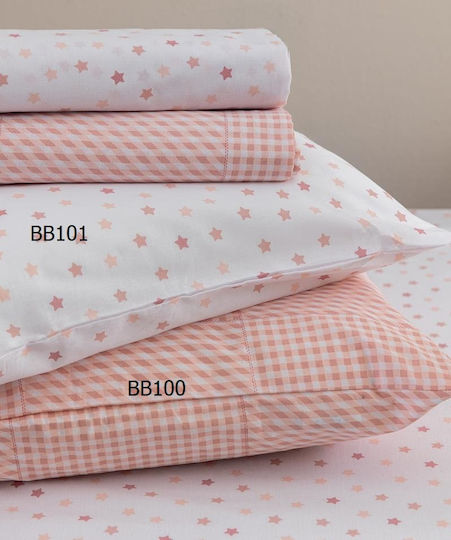 Palamaiki Sheet Single Cotton BB100 Rose 170x260cm