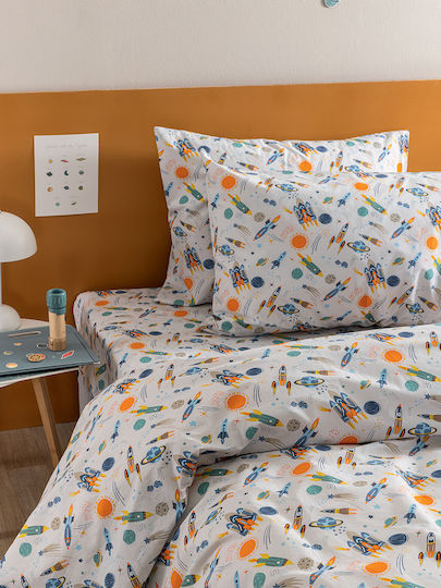 Palamaiki Single Kids Sheets Set with Elastic Band MK770 110x200cm Palamaiki Single Kids Sheets Set with Elastic Band MK770 110x200cm