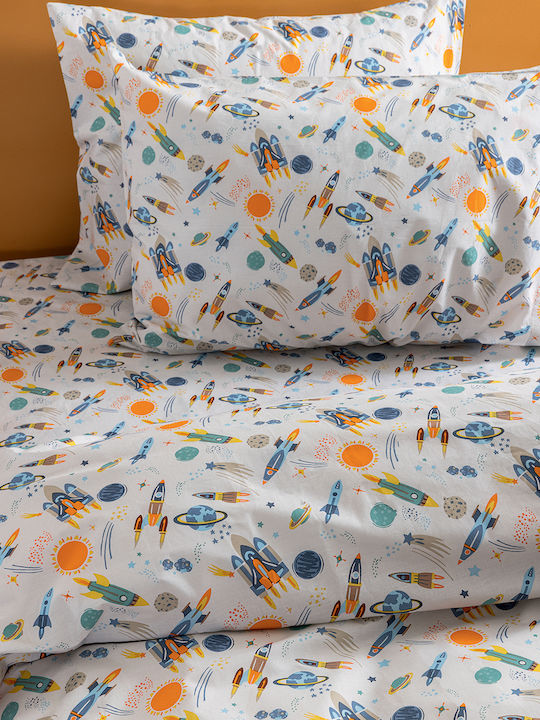 Palamaiki Sheet Set Single with Elastic Band Cotton MK770 110x200cm 3pcs