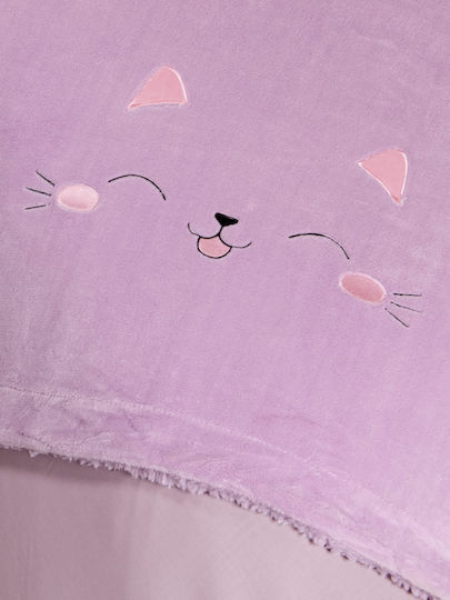 Nima Decke Samt Pink 220x160cm