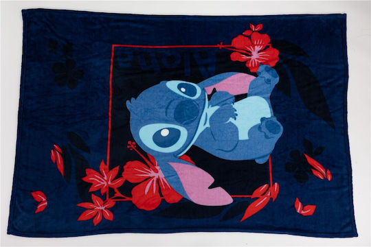 Aymax Blanket & Stitch Navy Blue 150x110cm