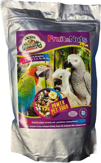 Evia Parrots Fruit & Nuts για Μεγάλους Παπαγάλους 0.6kg