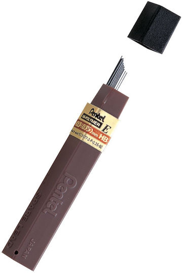 Pentel 12 Pachete x 12 Mine Creion Mecanic Grosime 0.3mm Tipul HB Brown