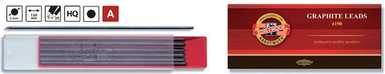 Fibercolor 12 Μύτες Μολυβιού Πάχους 2mm Τύπου 2B