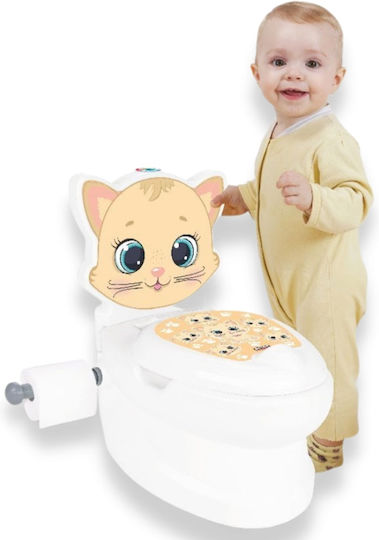 Pilsan Potties Toilet Cat with Music Sounds and Lid White up to 25kg
