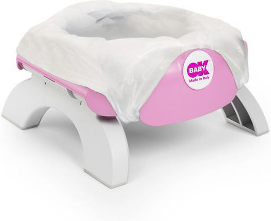 OK Baby Potty Portabil Roady 2 in 1 Roz