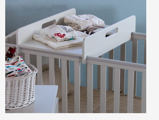 Casababy Hard Changing Pad Smart made of Wood White for Bed 44x82cm