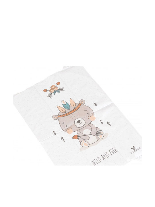 Cangaroo Soft Changing Pad Bear din Plastic Alb pentru pat 40x60cm