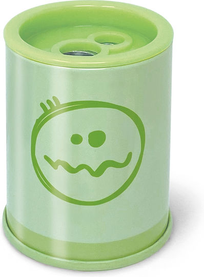 Pencil Sharpener 2 Holes Container Pastel 6 Models 24 Pcs Display