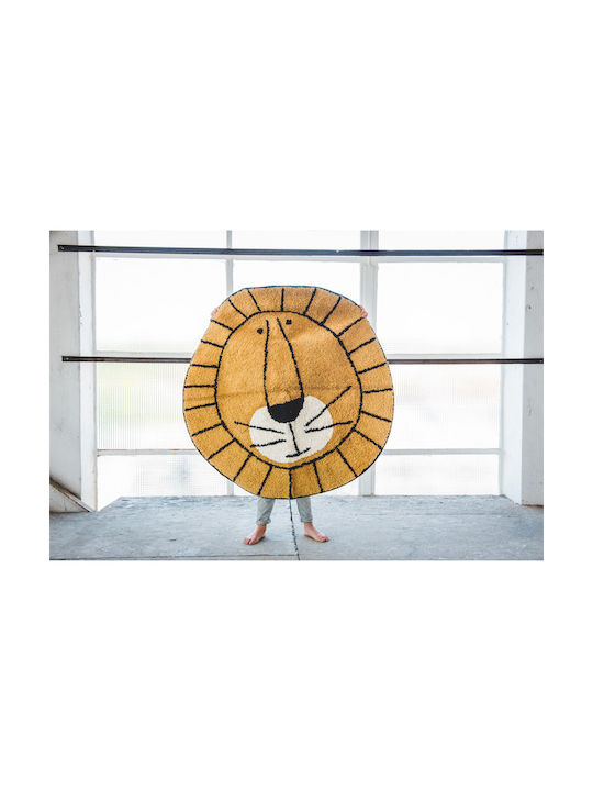 Tapis Petit Lion Детско килимче Кафяв Кръгло с диаметър 100см