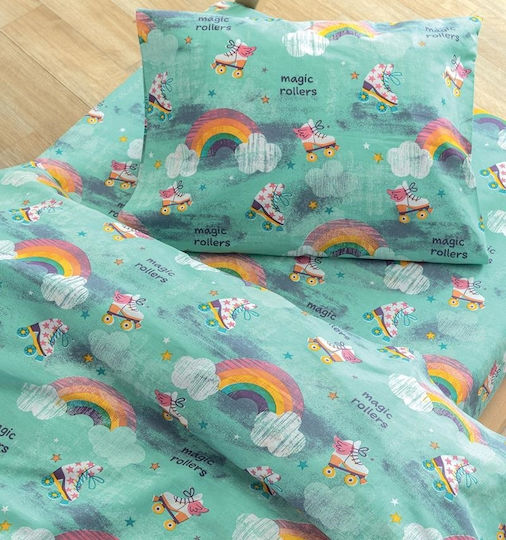 Palamaiki My Kingdom Set Kids Duvet Cover Single with Pillowcase Cotton Green 160x240cm
