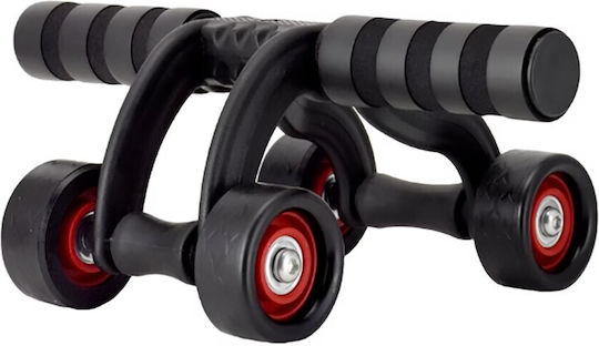 Andowl Q-JS285 Abdominal Wheel Black with Anti-Slip Handles & Mat