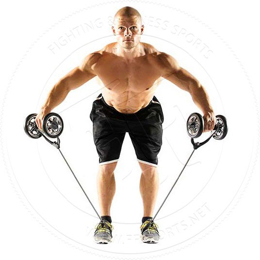 Gymstick Ab Powerwheelz 15013 Ρόδα Κοιλιακών Μαύρη με Λάστιχα