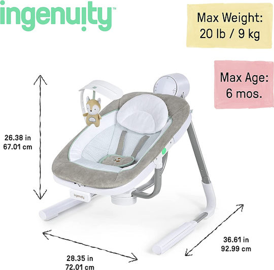 Ingenuity Χειροκίνητο Relax Μωρού Dual-Direction Λευκό