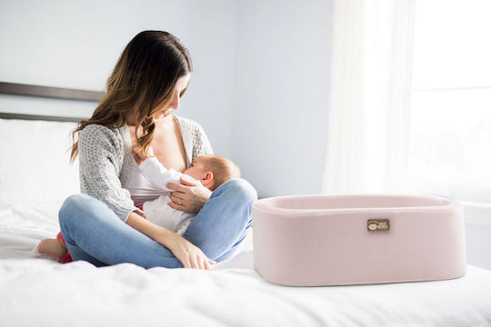 Hanah Home Wiege mit Matratze Pink-Silver