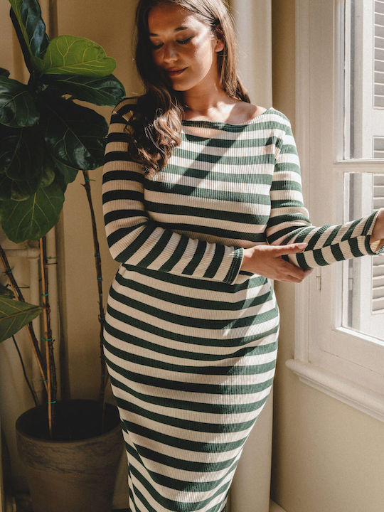 Midi Knitted Green Dress