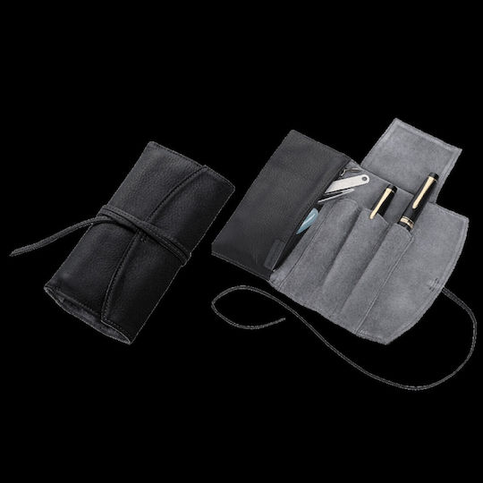 Pilot Pensemble Leather Pen Case for 3 Pens Zipper Case Black Psrf3-01-b-e 3131910441717